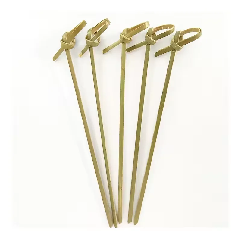 2024 High Quality Eco Friendly Disposable Natural Bamboo Knot Skewer Sticks with Cheap Price