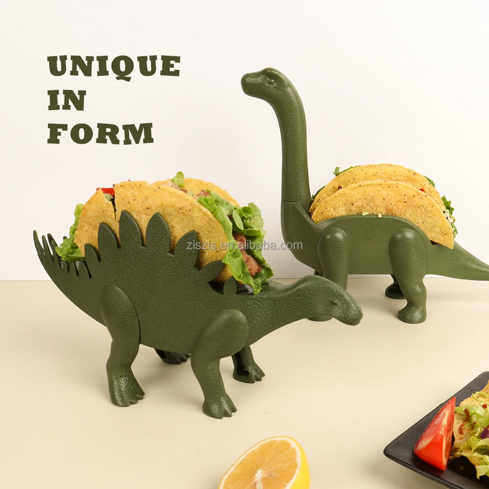 Kid at Heart Crafts Dinosaur Food Holder Fun Kitchen Gadgets - Taco Tuesdays Holder Party Accessory  Green