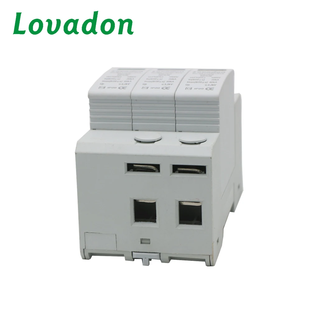 Lightning Protection Device Power Supply Class Solar PV 1000V 40kA Low Voltage DC SPD Surge Protector