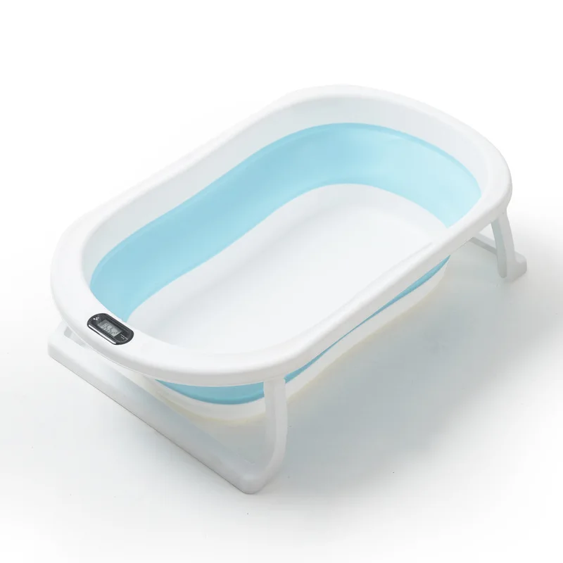 Custom logo plastic baby foldable bathtub