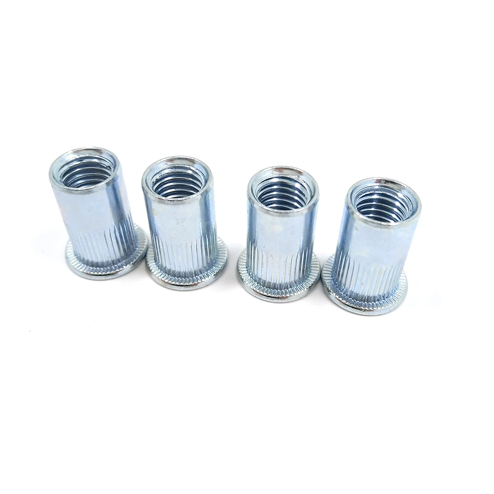 Low Price of Steel Blind Rivet Nuts Flat Head Round Body Open End  Rivet Nuts Quick Installation with Bolt