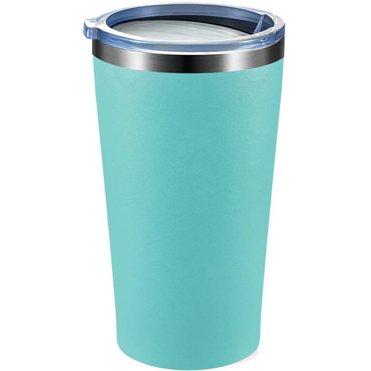 PURPLESEVEN Stainless Steel Double Wall Vacuum Insulated Heat insulation Not Hot Wide Mouth Travel Mugs 16oz Tumble Cup With Lid