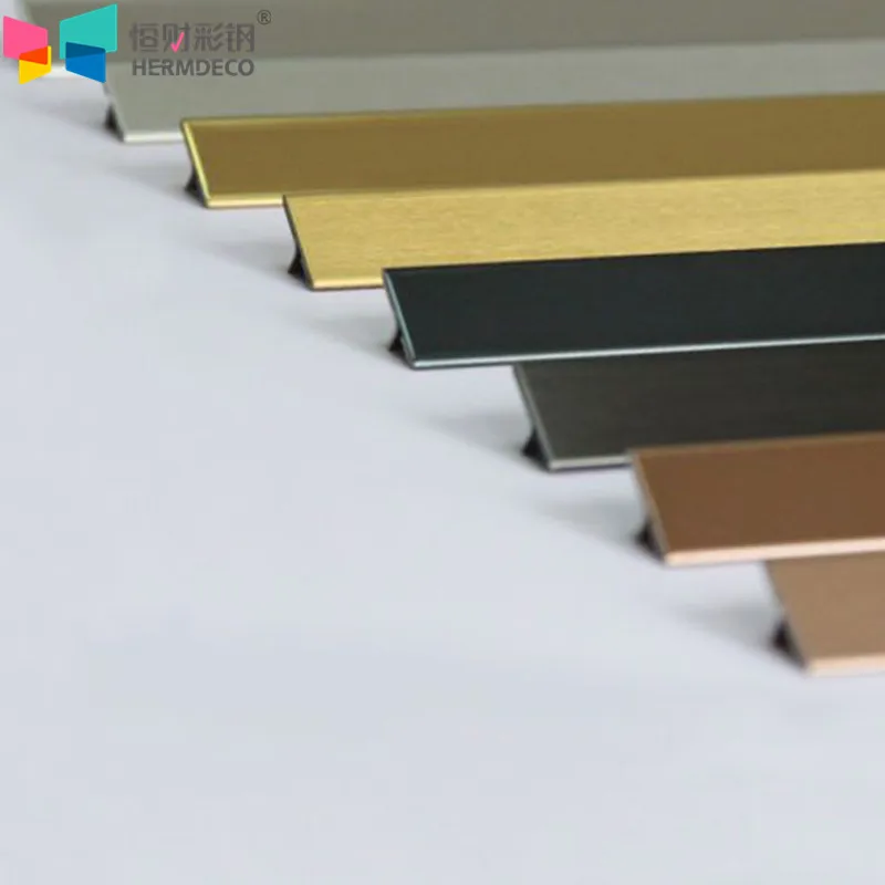 Decorative Porcelain Tile Wall Tile Trim Edging T Shape U Channel L Shape Stainless Steel Trimming Strip Aluminum Profiles