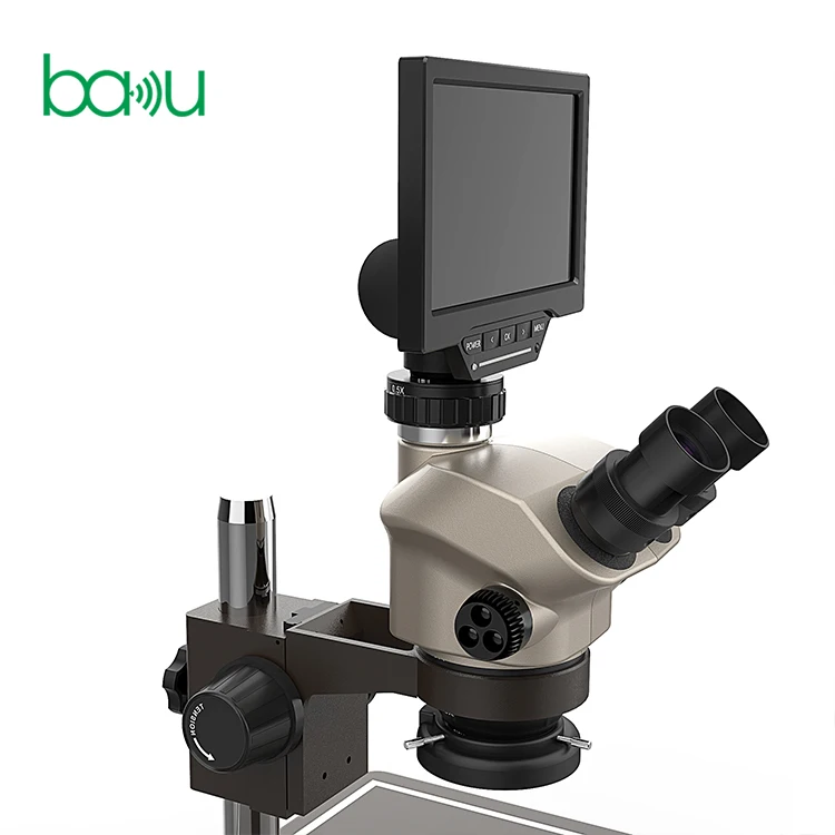 BAKU ba-012 electronic microscope for phone repair with lcd screen and HDMI digital microscope camera lcd digital microscope