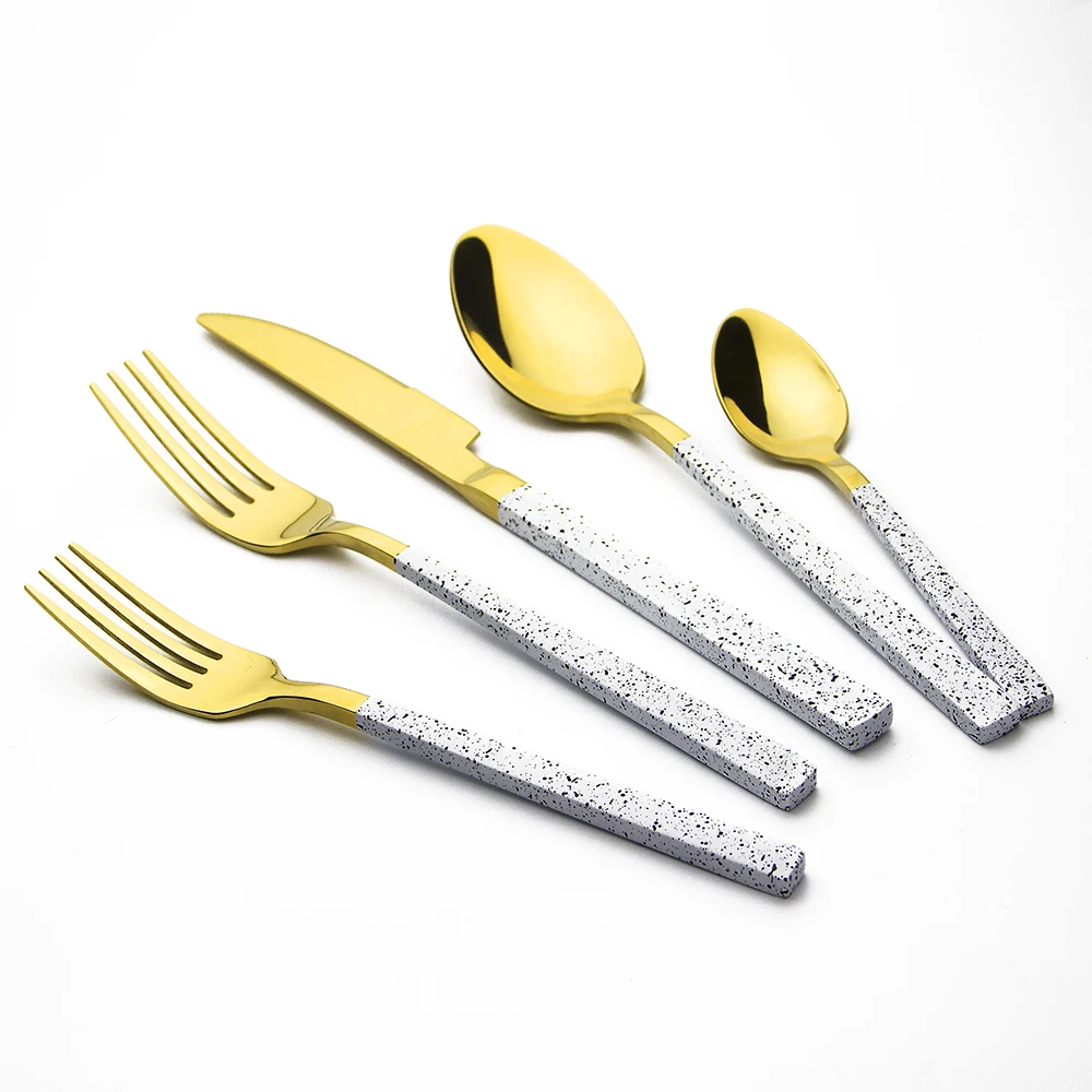 Fast delivery mirror polished silverware forks spoons knives set stainless steel 18/10 cutlery flatware set