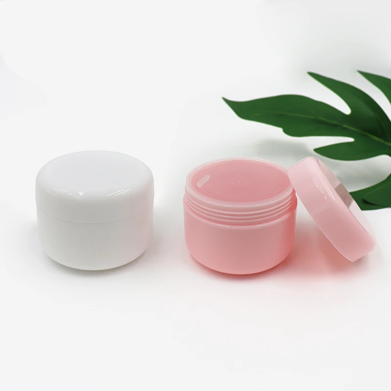 Cosmetic container 20g 50g 100g 250g PP clear white pink yellow green plastic jar for facial empty plastic PP cream