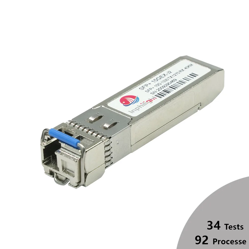 
10g sfp lc 20km 1330 1270 bi-directional optical fiber transceiver module compatible for hewlett packard enterprise huawei 