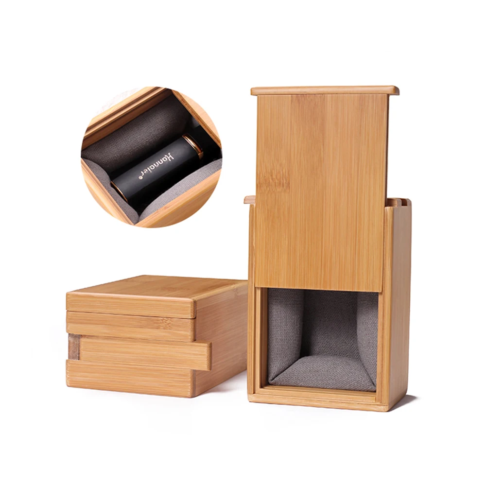 bamboo lipstick storage box sliding lid jewelry trinket ornament storage box wooden treasure box gift case (62556775730)