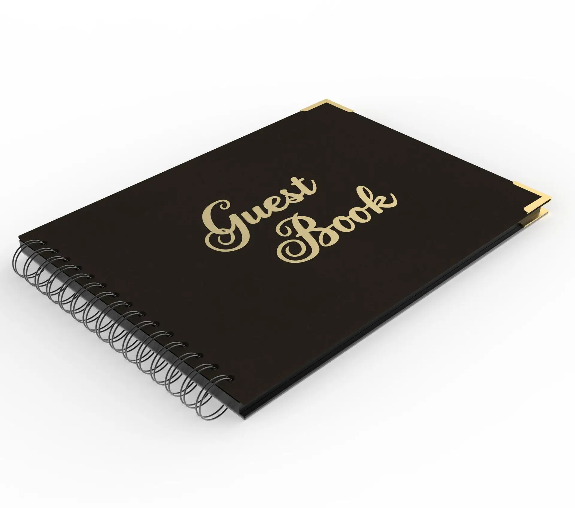 Nicro New Wedding Party Supplies Wedding Guest Book Photo Attached Black Card Coil Book Bridal Shower Sign In Guest Book
