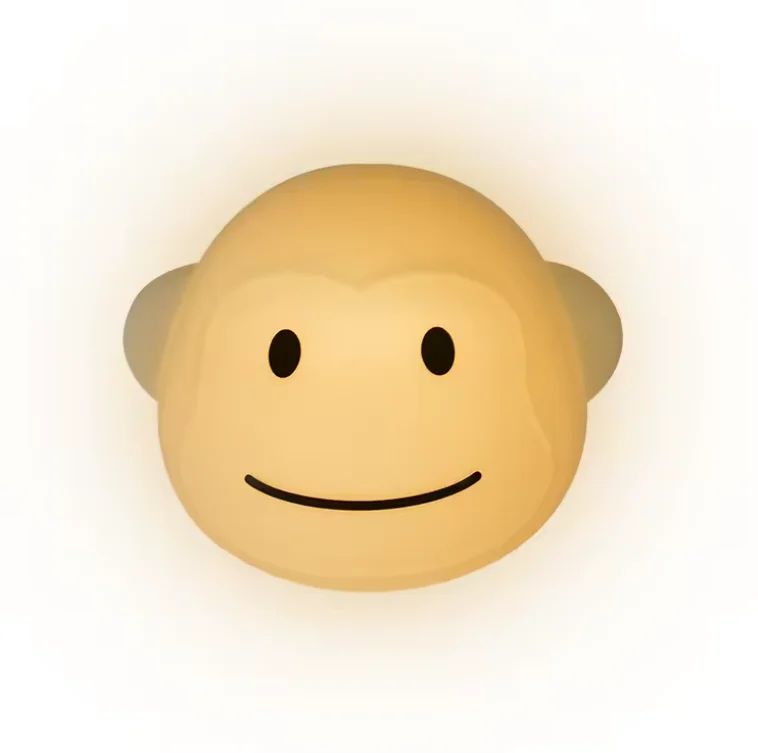 Silicone night light monkey shape wall lamp cartoon bedroom LED bedside lamp