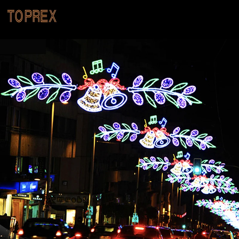 Power Saving Durable External LED Decorative Cross Street Pole 2d Themed Christmas Decorative Lights
