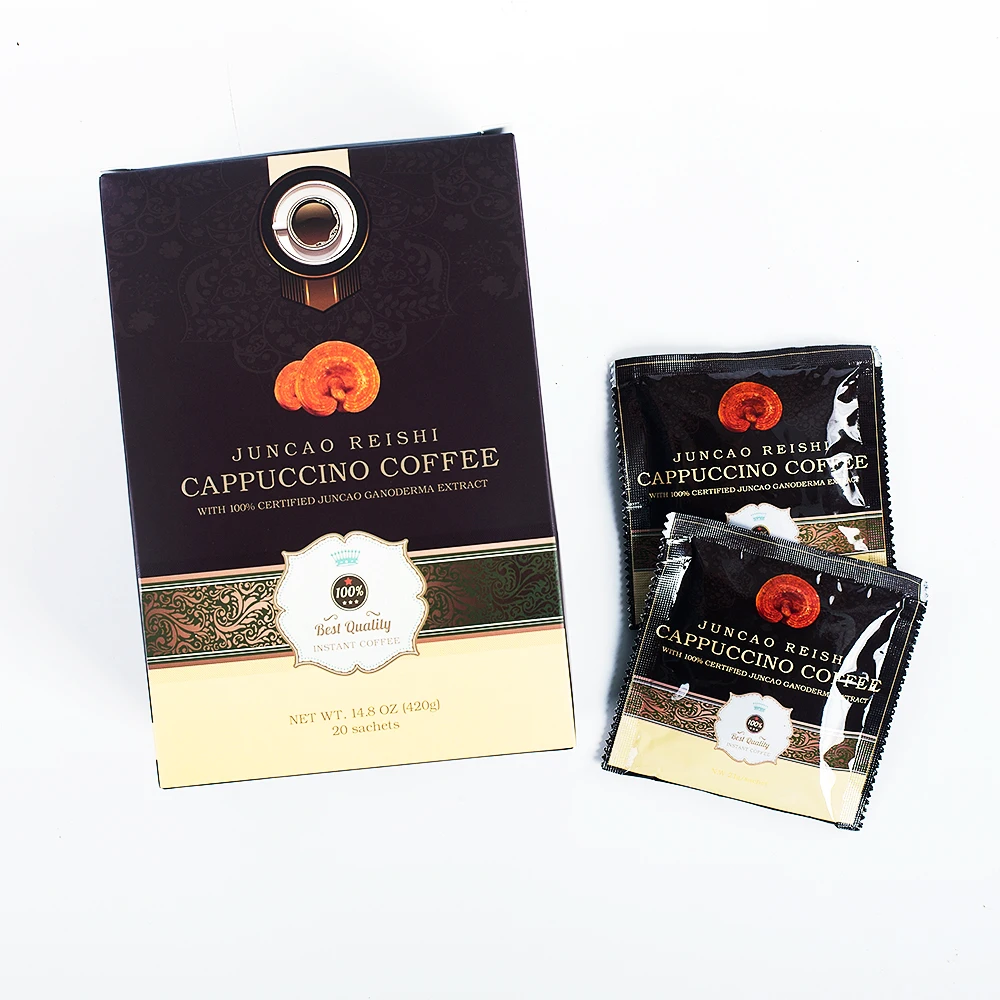 Cappuccino favor  Ganoderma Lucidum Instant Coffee for good health Suger free Bitter Inner bag packaging