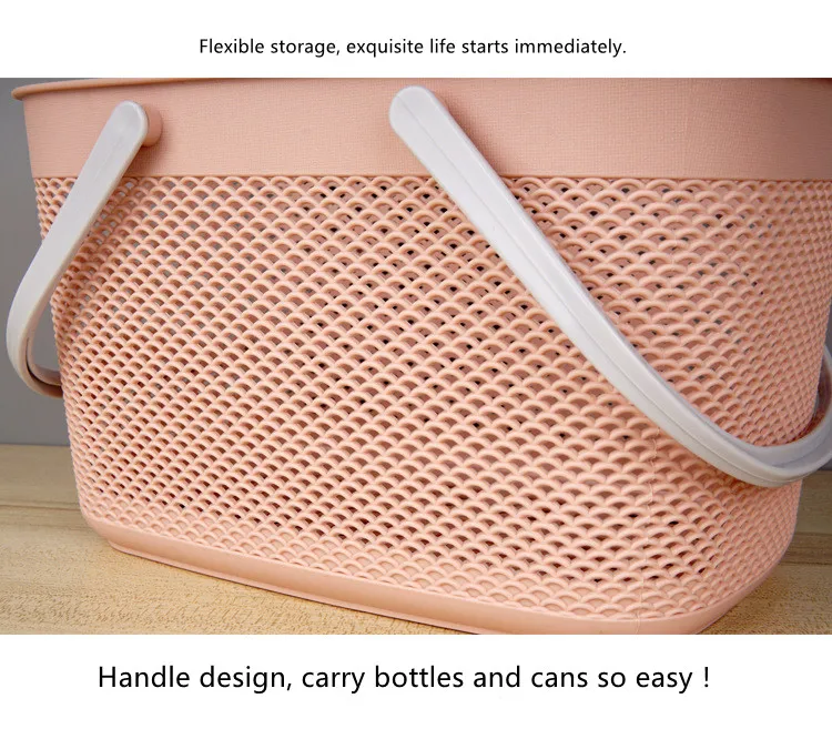 Горячая Распродажа прочная пластиковая корзина для белья хранения Pp с ручками домашнего