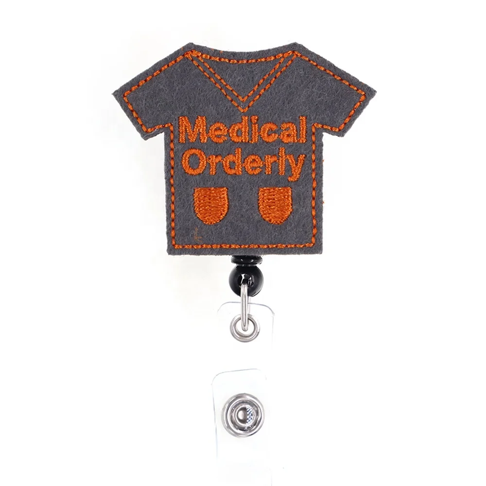 Mix Style Medical Series Retractable ID Badge Holder Alligator Clip Accessories