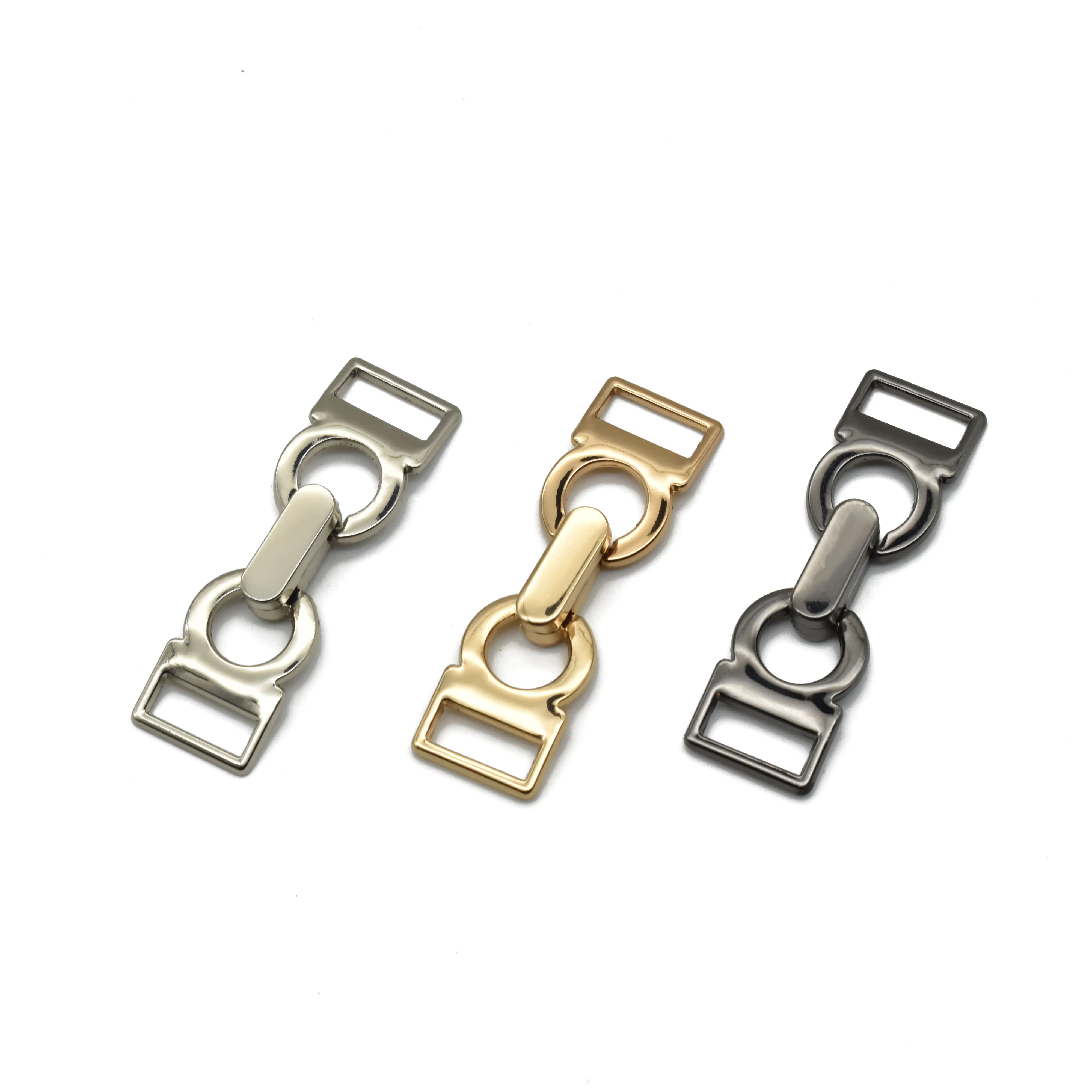 DKL-6 New Fashion 15mm Belt Clothing Decorate bra front closure Connector Ring Buckle Chain