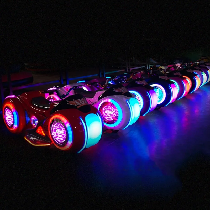 Оборудование для парка развлечений на батарейках детские аттракционы мотоцикл со светодиодной подсветкой
