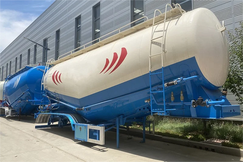 Vehicle Master triaxle bulk cement powder semi trailer 58 m3 cement truck powder semi trailer 50ton bulk powder semi trailer