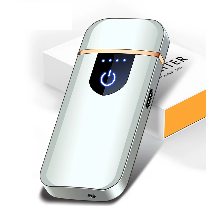 Metal Electric USB Lighter FR-709 New Low Price Slim Electronic Cigarette Zinc Alloy CLASSIC Giveaways Smoke Electronic 0.07KG