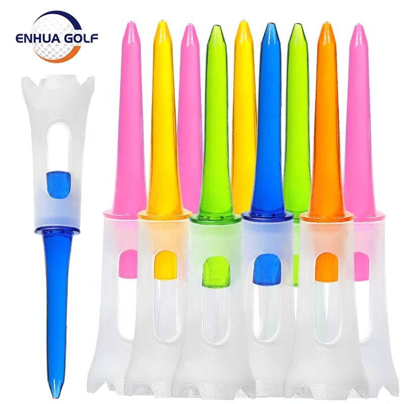 Wholesale Custom Plastic Top Soft Cushion 83mm Performance Professional Tee System Plastic Mix 3-1/4