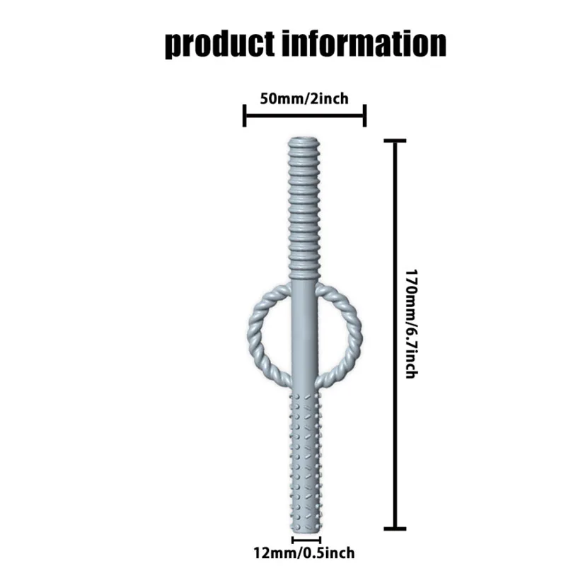 Soft Silicone Baby Soothing Teether Toy Chewy Tube Food Grade Safety Stick Teether Straws Hollow Teething Tubes