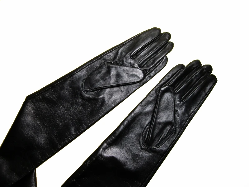Wholesale High Quality Women Real Leather Pink Long Gloves For 30cm 40cm 50cm 60cm 70cm 80cm evening party Opera Gloves