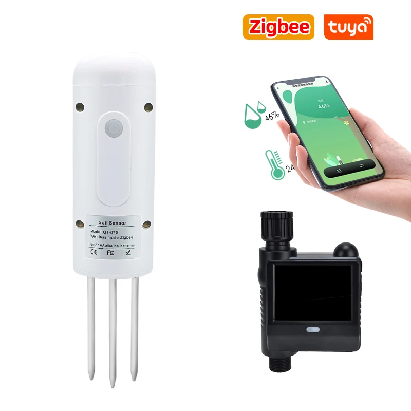 zigbee protocol Humidity and temperature soil sensor Smart water timer for home farden