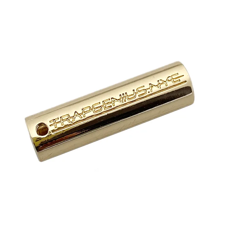 Oem zinc brand making logo metal bead draw cord stopper for sportswear