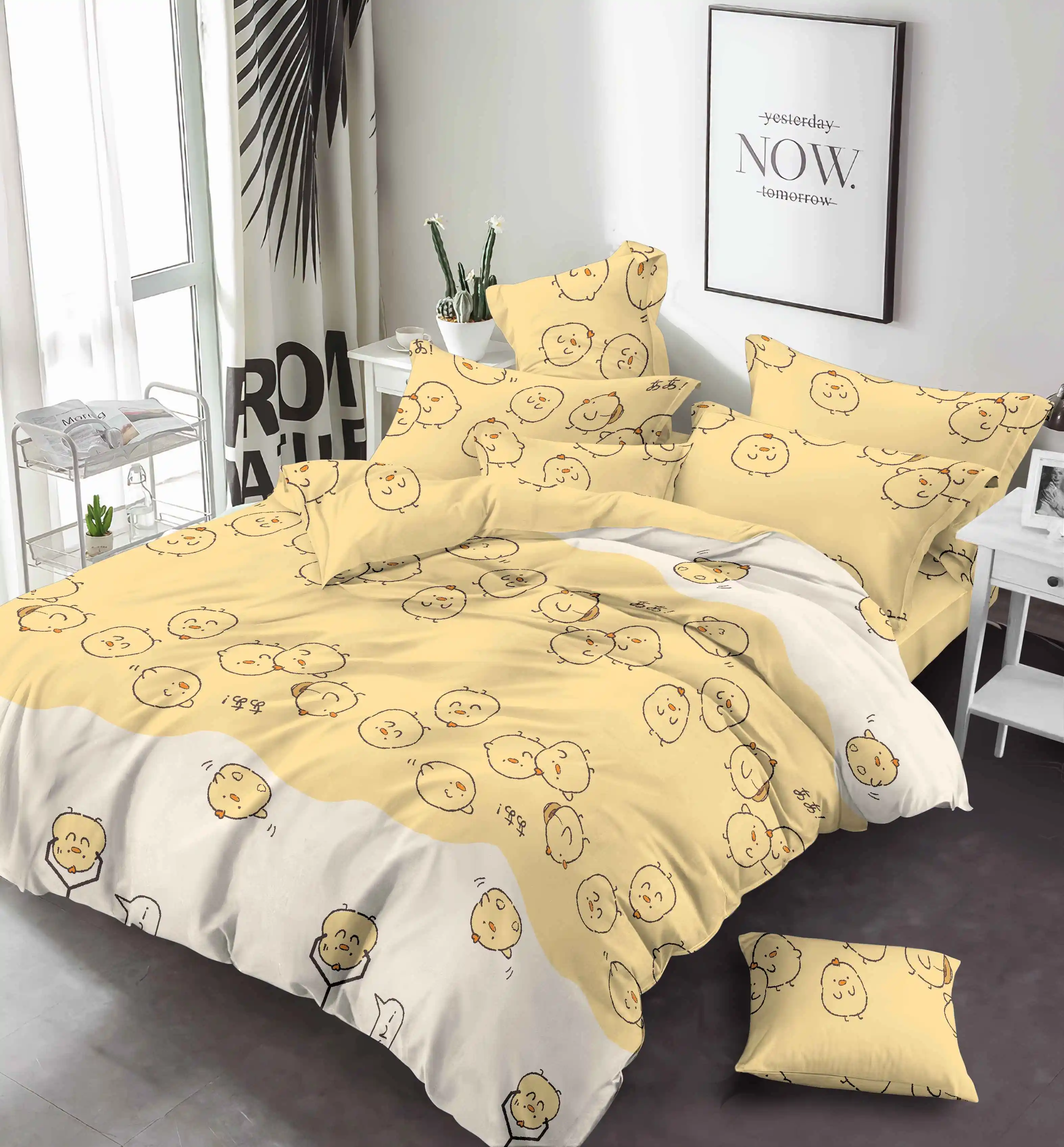 Microfiber woven brushed pigment disperse print 100% polyester textile fabric for bed sheet for pillow