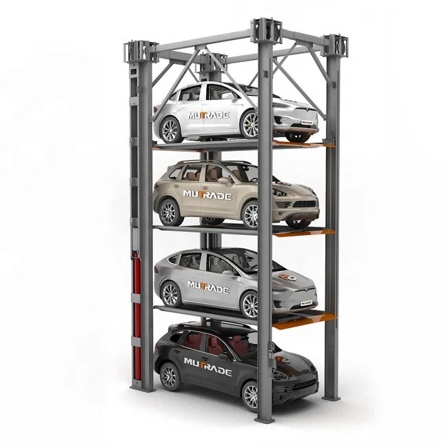 4 post triple stacker car storage lift stacker parking lifts