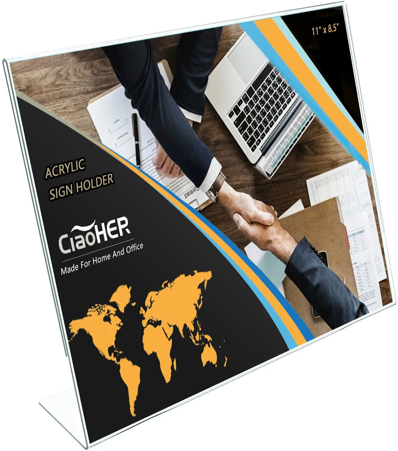 CiaoHER Custom 6 Pack Clear Menu Holder Poster Holder L Shape Acrylic Sign Holder Display