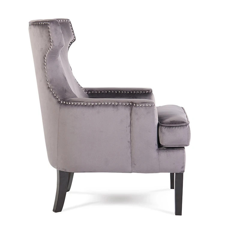 
Factory direct customization Fabric wooden frame new foam wooden legs modern chair living room chairs lounge chairs 