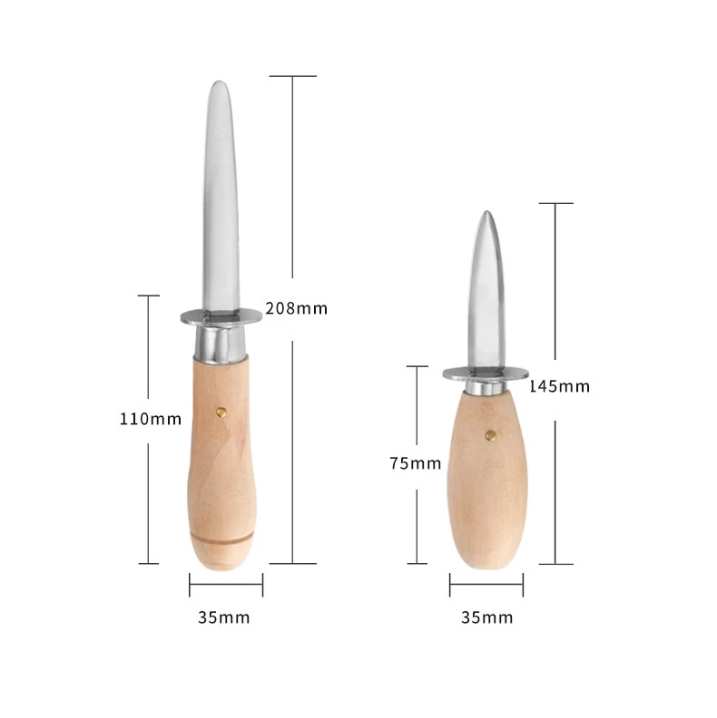 Oyster Shucking Knife Set Seafood Opener Kit Tools Suitable for Shucking Oysters