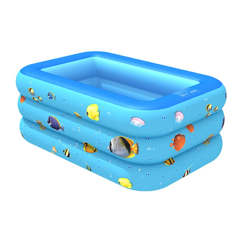 
Inflatable 3-ring Swimming Pool for Kids Inflatable Baby Bathtub 