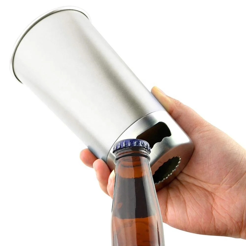 New style 500ML bottle opener cup gold custom coffee mug