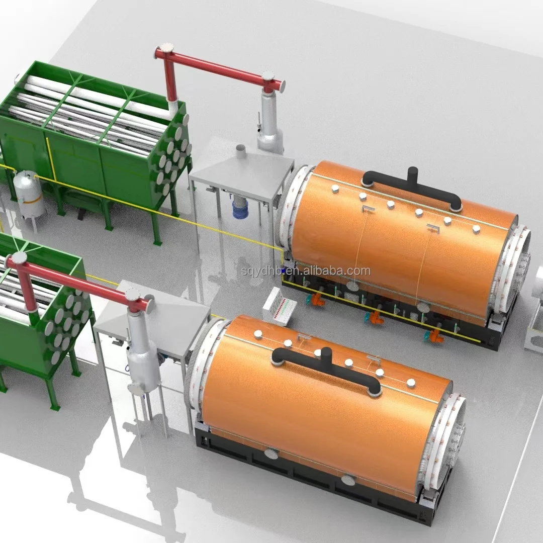 YUEDA  5T used car tires and plastic wastes recycle pyrolysis plant to  fuel oil