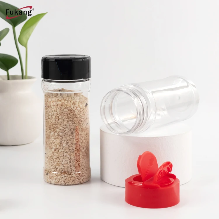 2021 Hot Selling 3Oz 4Oz 6Oz 8Oz Spice Bottle Jar Unique Salt And Pepper Shakers With Flip Slip