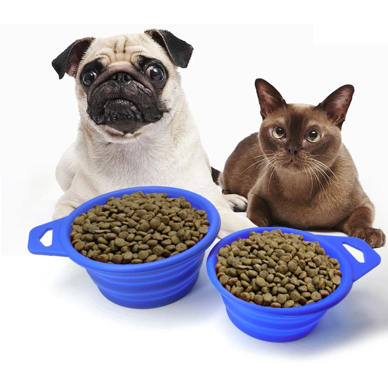 Высококачественная миска для домашних животных, роскошная Складная Силиконовая кормушка для здорового питания, для собак и кошек