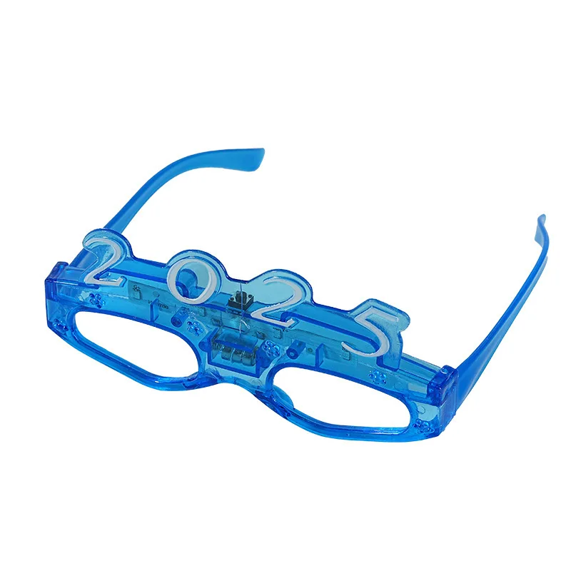 MADESHINE 2025 Luminous Digital New Year Eve Christmas Carnival Party Glowing in The Dark Light Up Flashing Led Glasses