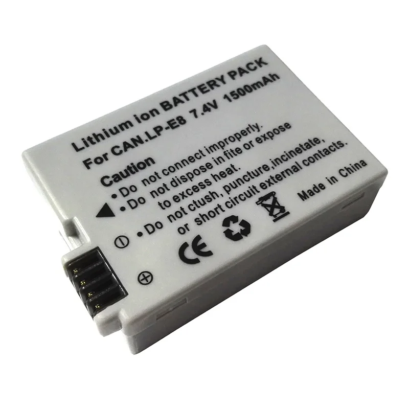 LP-E8 Rechargeable Camera Battery For Canon 550D 600D 650D 700D Rebel T2i EOS Kiss X4 X5 X6i X7