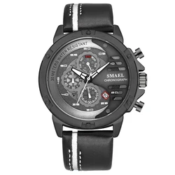 SMAEL men multifunction alloy case analog quartz watch 9060