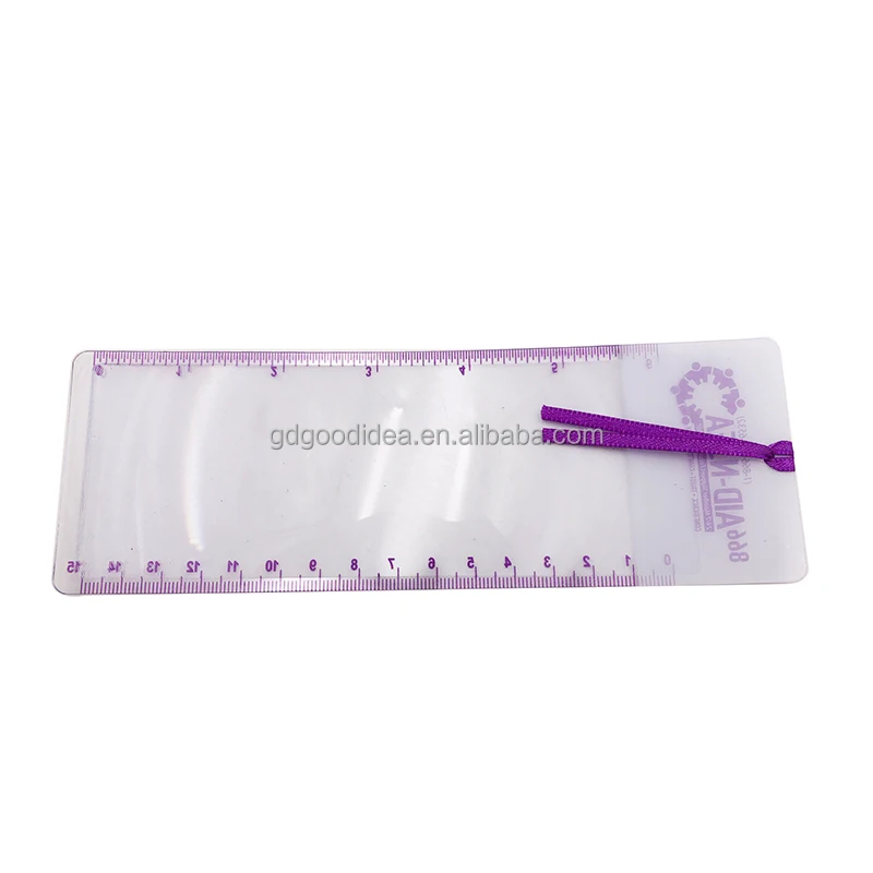 promotional plastic bookmark magnifier ruler magnifying glasses bookmark-magnifier