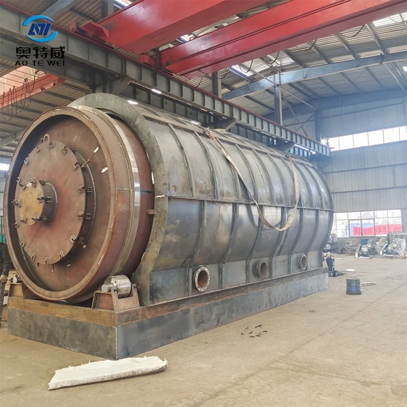 High yield with larger cooling system waste tires/leather/acrylic/plastics semi continuous pyrolysis equipment