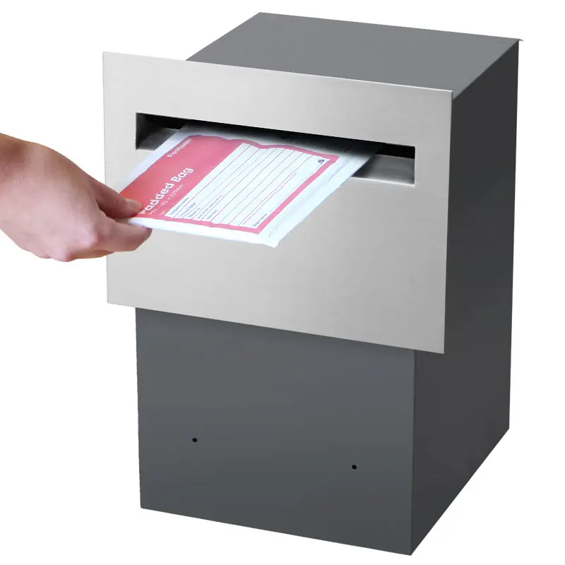 custom american black large mailing boxes outdoor letter box metal modern wall gate embedded mailbox with lock