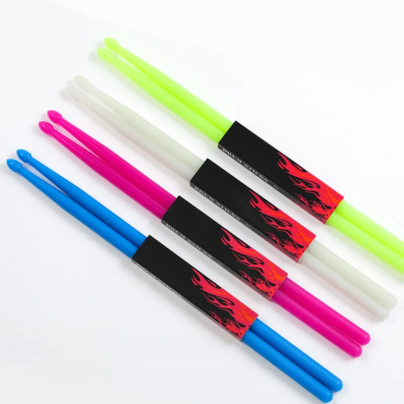 Wholesale Professional Nylon Plastic Luminous Drum Sticks Bright Light up Drum Sticks