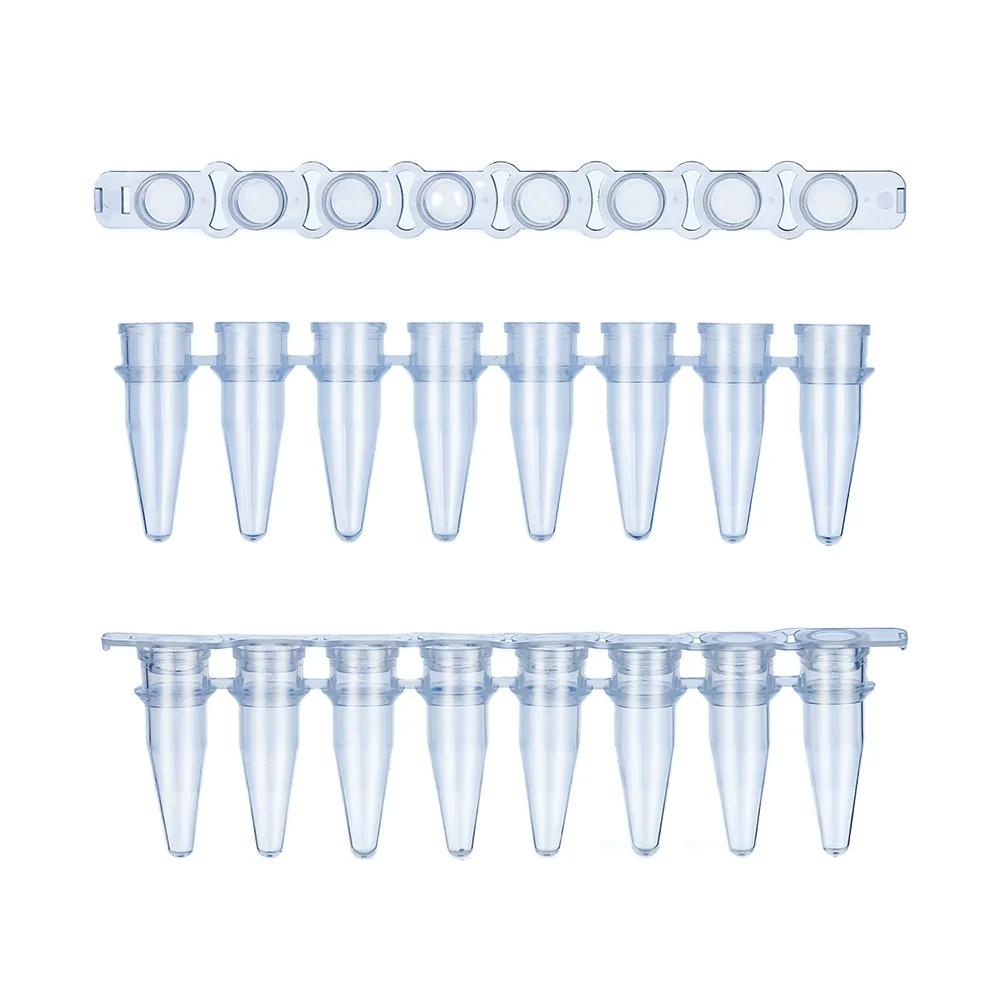 Laboratory Supply Sterile Micro Centrifuge 8-tubes PCR Strip Tube 0.1ml