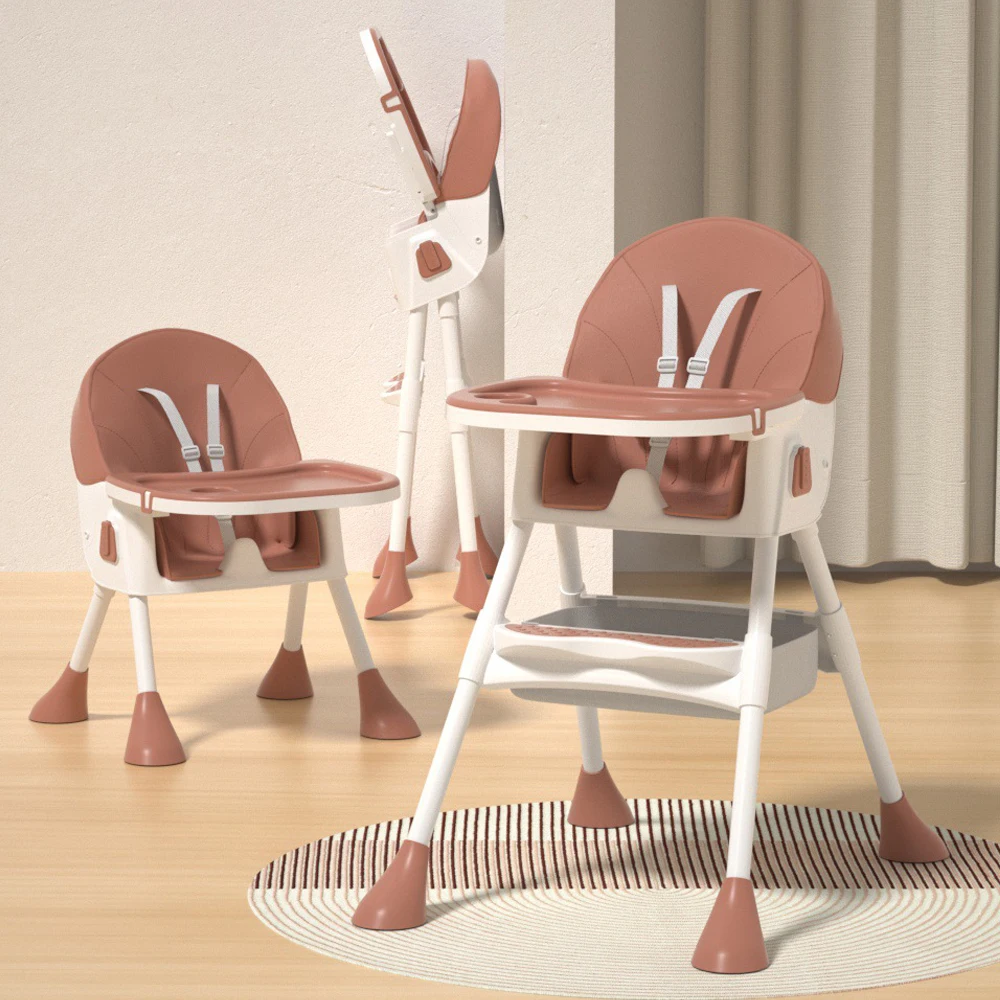 2024 Baby High Chair With Adjustable Height Foldable Strong Bearing Baby Dinning Chair