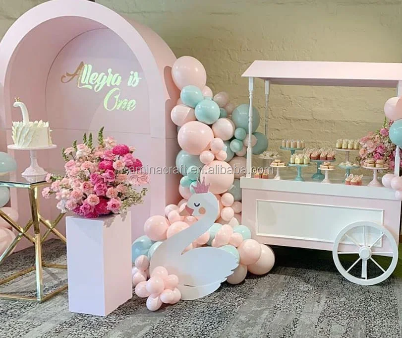 Amina Craft acrylic pink arches backdrop for decoration backdrop arch