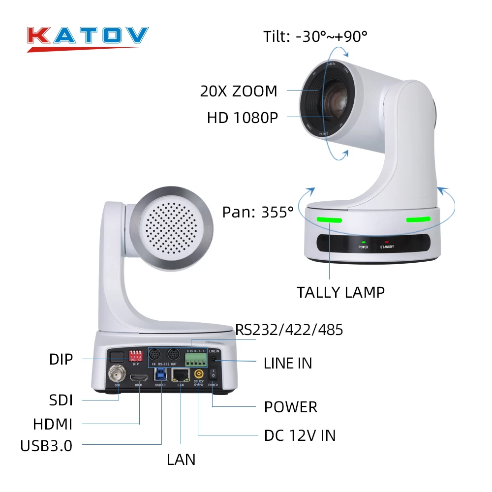 Камера для аудиоконференции KATO SDI IP H DMI Шэньчжэнь smtav ptz optics 20xndi