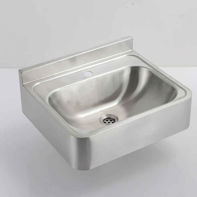 Популярная Прочная прямоугольная раковина для ванной комнаты настенная из нержавеющей стали умывальник