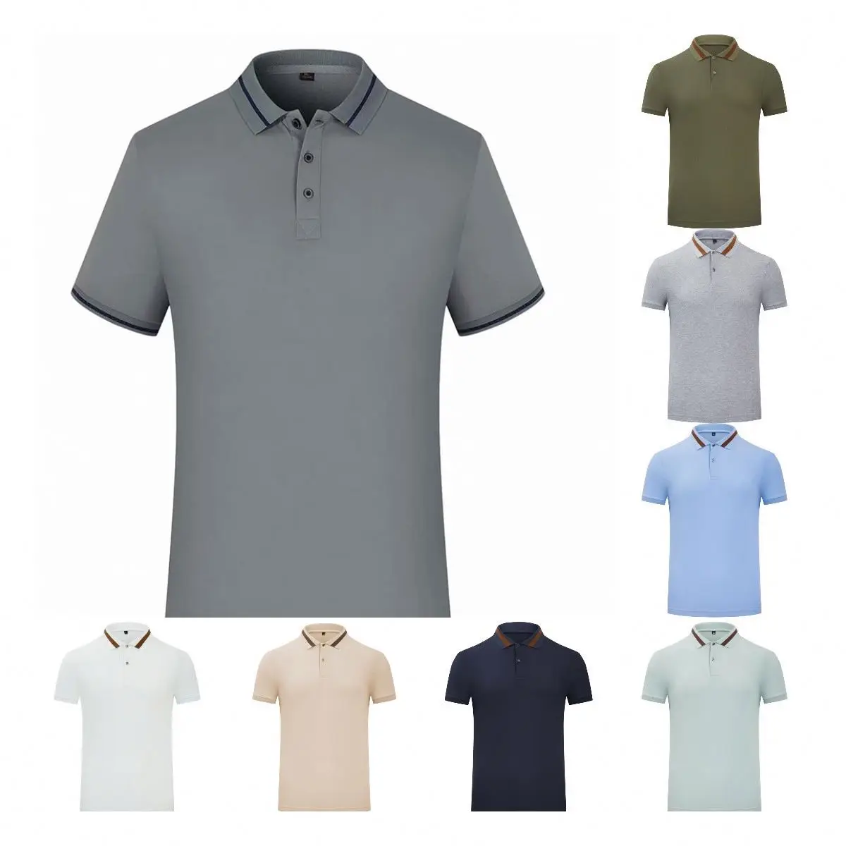 Ice porcelain cotton polo shirt custom printed logo, pure cotton summer clothing print, custom embroidered t-shirt